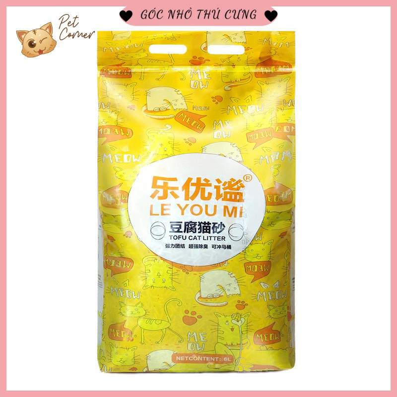 [Siêu hot] Cát vệ sinh cho mèo Tofu Cat Litter 6L (Cát đậu phụ)