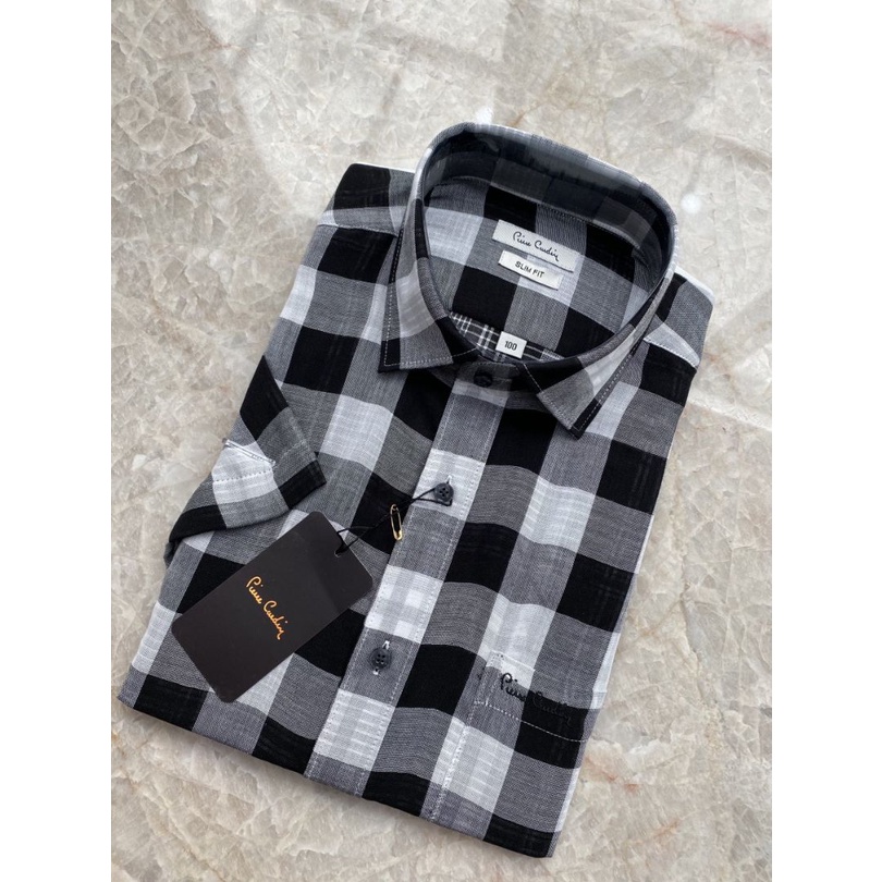 Áo Sơ Mi Ngắn Tay Nam PIERRE CARDIN Xuất Hàn