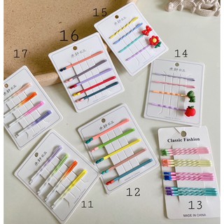 Set kẹp tóc màu sắc xinh xắn