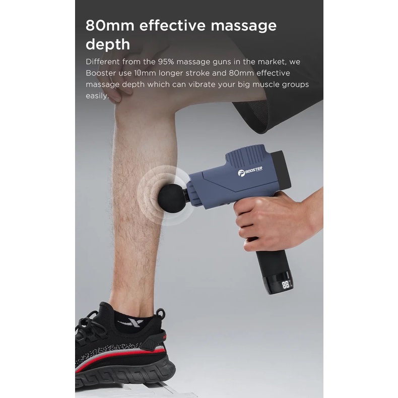 15 ĐẦU MASSAGER - Súng Massage Gun BOOSTER M2-C AI Inside 2021 Cảm Ứng Thông Minh Tiên Phong Công Nghệ Trị Liệu Smart AI