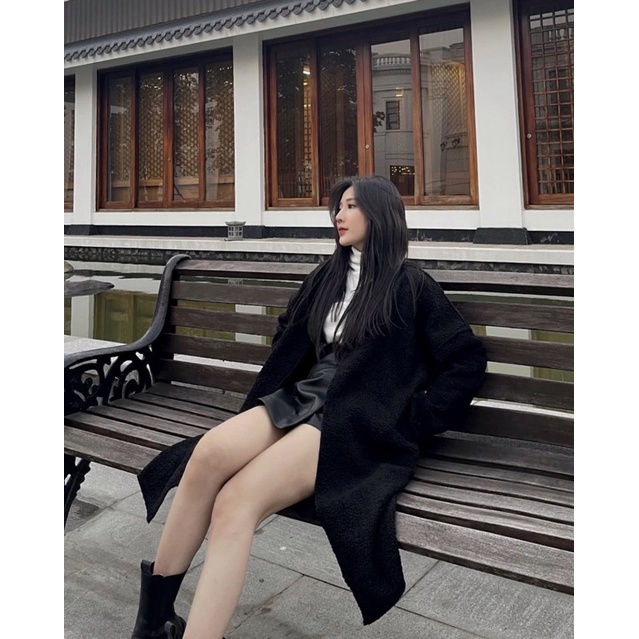 Áo khoác cadigan lông ấm dáng dài dễ phối đồ phong cách Hàn Quốc Aimee closet