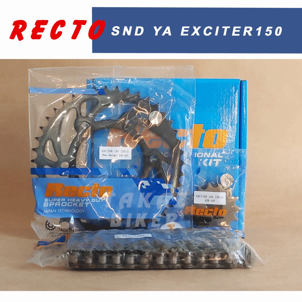 B3  Sên Nhông Đĩa Recto Dùng Cho Xe Exciter 150cc - FZ 150cc made Thái Lan nhập khẩu