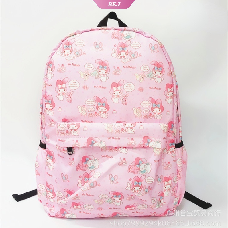 SANRIO Ba Lô Canvas In Hình Hello Kitty Cinnamoroll My Melody Dễ Thương Cho Nữ
