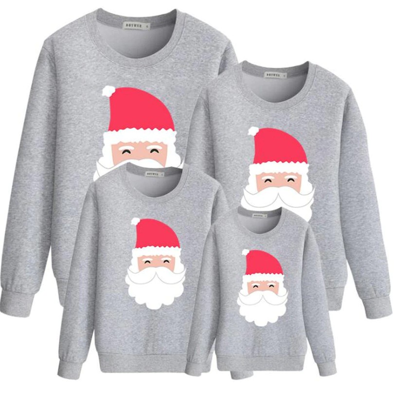 Áo Sweater Gia đình FamilyLove Cotton Nỉ da cá (Hình thật chất áo + Logo Thương hiệu) Ông gìa Noel có râu trắng