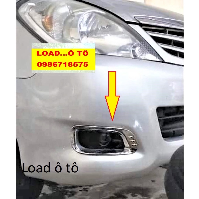 Bộ Ốp Viền Đèn Gầm Trước Xe Toyota Innova 2008-2011 Mẫu Nhựa ABS Mạ Crom Sáng Bóng