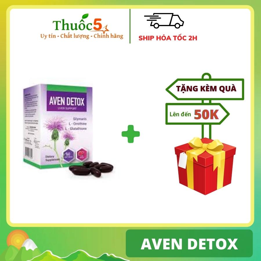 Viên Uống Aven Detox Giúp Hỗ Trợ Giải Độc Và Ngăn Ngừa Gan Nhiễm Mỡ Hộp 60 Viên