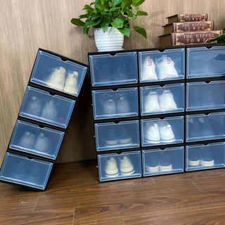 Hộp Đựng Giày Nhựa Cứng Cửa Nam Châm Cao Cấp Size To Loại Xịn Lắp Ráp Tiện Lợi