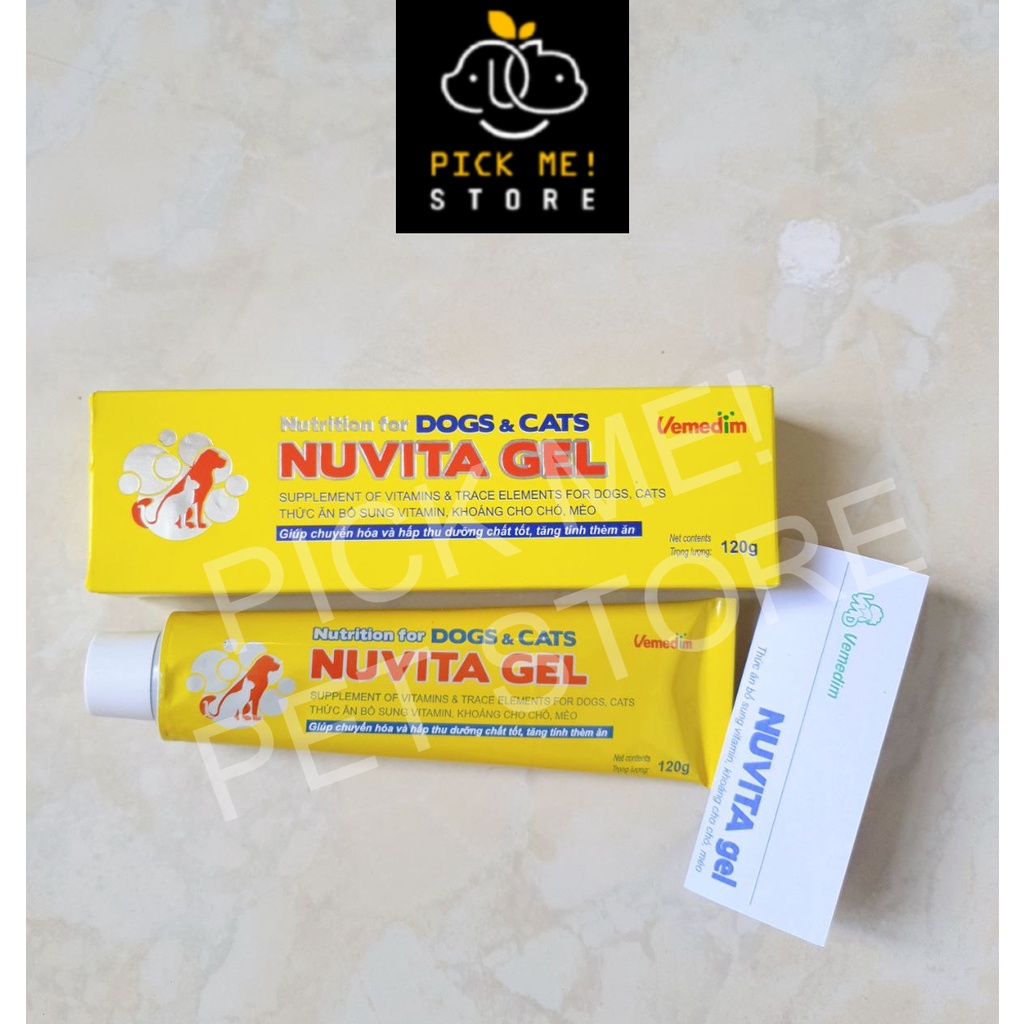 [ CHÍNH HÃNG ] Gel Dinh Dưỡng NUVITA GEL Cho CHÓ MÈO - 120g
