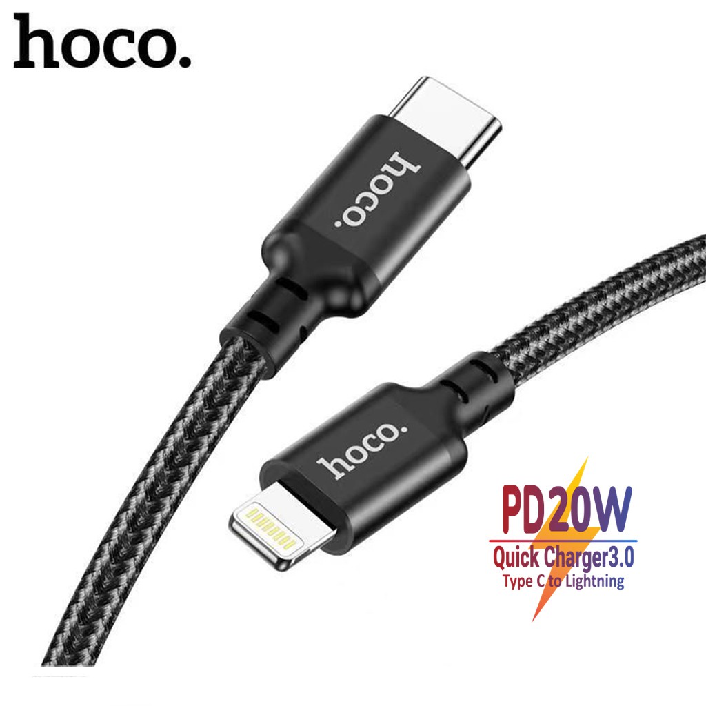 Cáp Sạc Hoco X14 PD 20W Type-C to Lightning - Dây Sạc Nhanh Iphone PD Dây Dù Chống Gãy, Chống Đứt Dài 1M/2M