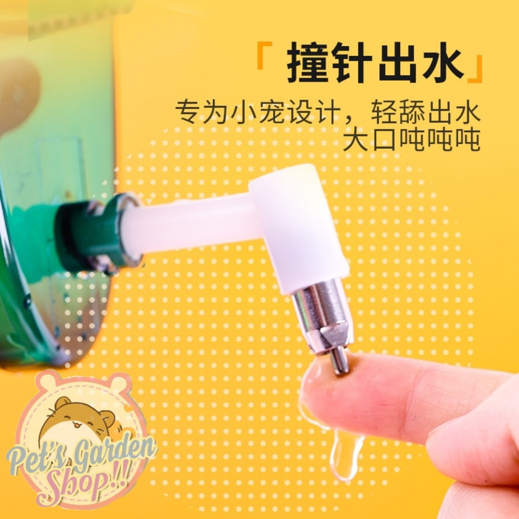 Bình nước hình cà rốt 500ml cho hamster, thỏ, bọ, pet nhỏ...