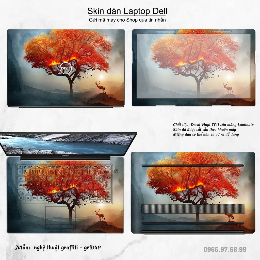 Skin dán Laptop Dell in hình nghệ thuật graffiti