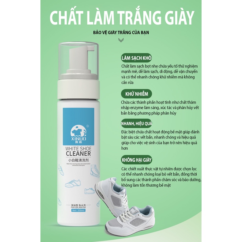 Bình Xịt Tẩy Trắng Giày Xinuo - Chai 200ml