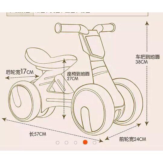 Xe chòi chân có đèn và nhạc vui nhộn cho bé từ 1-3 tuổi