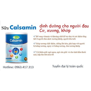 Sữa CALSAMIN  cho Cơ Xương Khớp hộp 750g (date mới, HSD 2022)