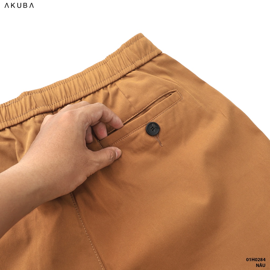[TRỢ GIÁ] Quần kaki nam ống suông cao cấp thoải mái Akuba form Regular | 01H0284