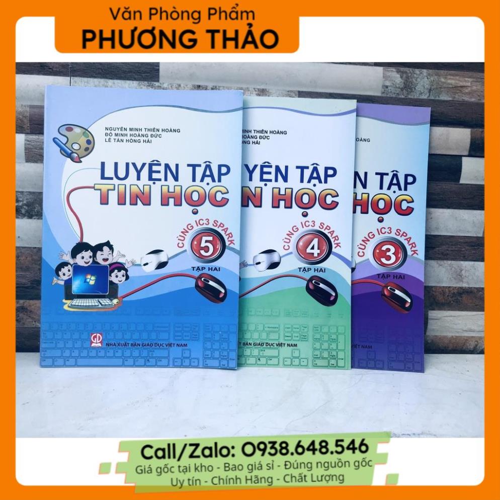 ⚡vpp sỉ, giá gốc⚡ Luyện tập tin học  lớp 3-4-5  dành cho học sinh tiểu học - VPP Phương Thảo