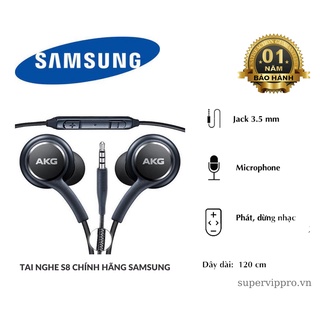[ 𝗛𝗮̀𝗻𝗴 𝗖𝗵𝗶́𝗻𝗵 𝗛𝗮̃𝗻𝗴 ] ❤️ TAI NGHE AKG Samsung S8 ZIN MÁY NHÉT TAI( BẢO HÀNH 12 THÁNG).