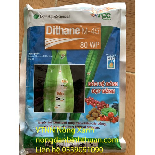 Thuốc trừ bệnh DITHANE M-45 - Thùng 40 gói - dithane m45 vàng thùng