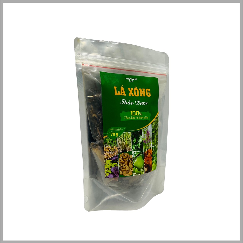 Lá xông thảo dược Langbiang Food, 70g, Túi