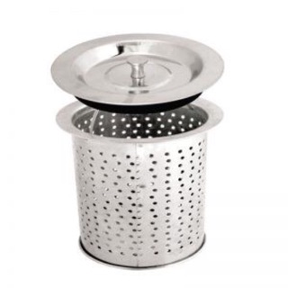 Set giỏ kèm nắp bồn rửa bát, Rọ rác bồn rửa inox