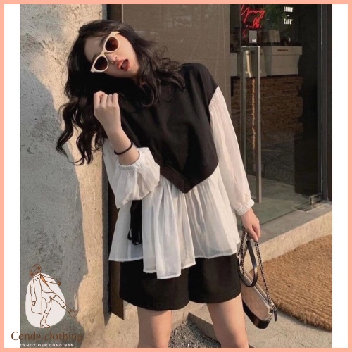 [Hàng Cao Cấp Loại 1 + Video Thật]  - Áo BabyDoll Nơ Eo Phong Cách Bánh Bèo CendyClothing - CD059