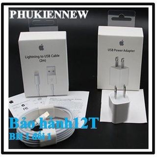 Bộ sạc iphone 5w củ vuông chính hàng BH12T