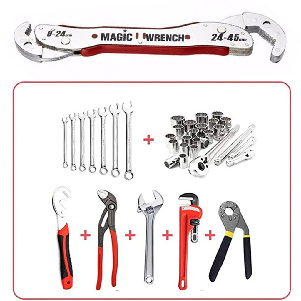 Cờ lê đa năng 2 đầu miệng tùy chỉnh,Cờ Lê Cầm Tay Wrench 2 Đầu Đa Năng 9-45mm