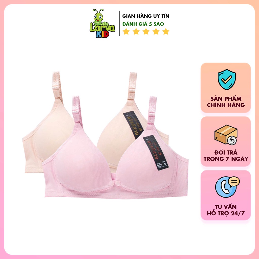 Áo ngực không gọng cài trước cho bà bầu sau sinh, áo lót cho con bú chống chảy xệ siêu mát - LARVA KID