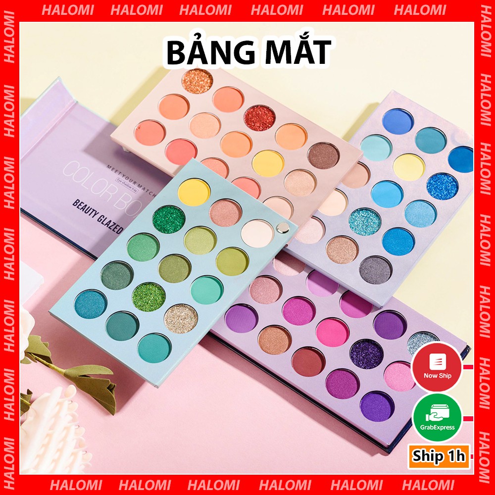 Phấn mắt Beauty Glazed 60 ô Color Board bao gồm 4 bảng nhỏ với đủ tone màu