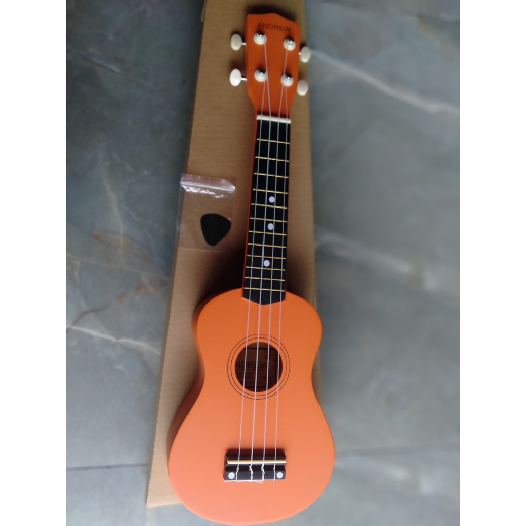 Đàn Ukulele Full Gỗ Sơn Màu Andrew MTU-212 Soprano Concert Cần Gỗ- tặng kèm pick gảy