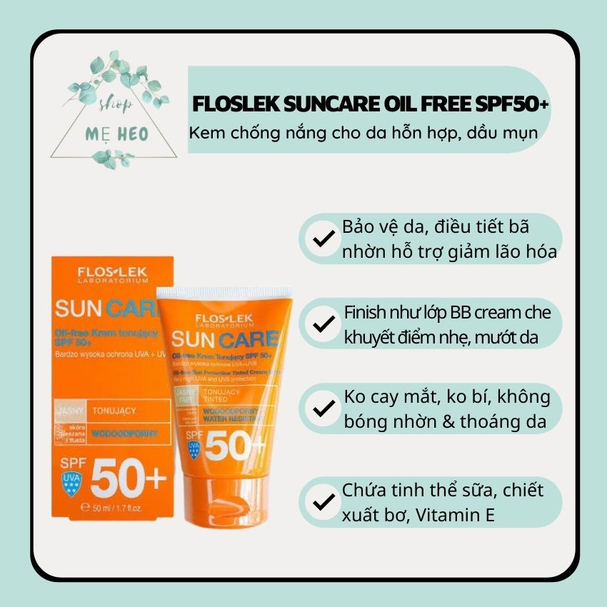 [CHÍNH HÃNG] Kem chống nắng Flosek Sun Care oil free SPF50+