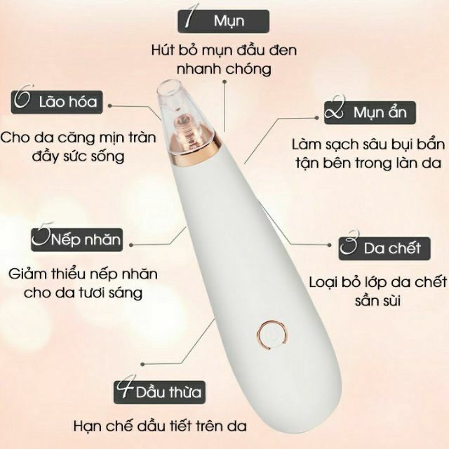 [HÀNG LOẠI 1] 💥Máy hút mụn mini cầm tay cao cấp 💥💥 Hút mụn cám 💥 mụn đầu đen , bụi bẩn bã nhờn 💥 CÓ 3 ĐẦU THAY THẾ | BigBuy360 - bigbuy360.vn
