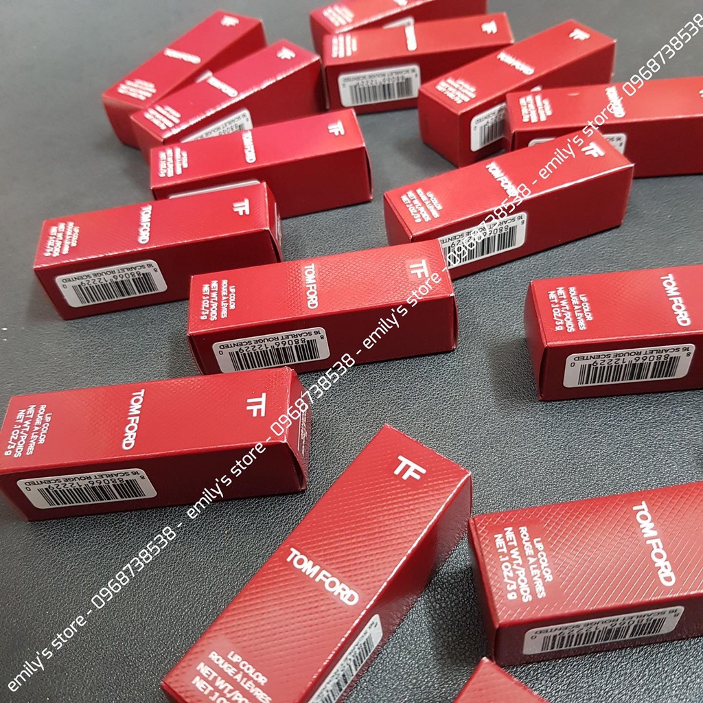 [Limited] Son Tom Ford màu 16 Scarlet Rouge Scented vỏ đỏ