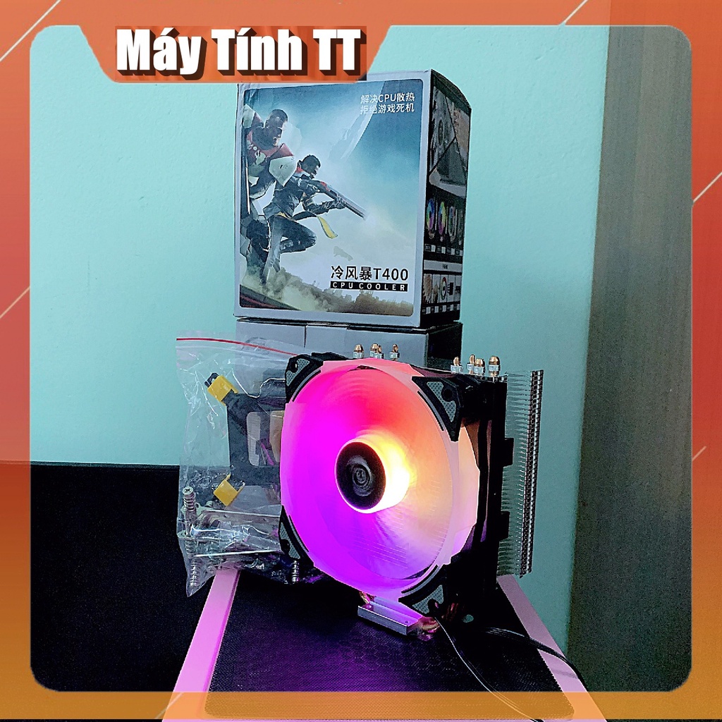 Tản Nhiệt CPU T400 Led RGB- Hỗ Trợ SK AMD và Intel 2011 - Máy Tính TT