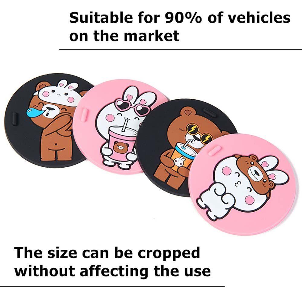 Đế Lót Ly Bằng Silicon Chống Trượt Họa Tiết Hoạt Hình Động Vật Dễ Thương