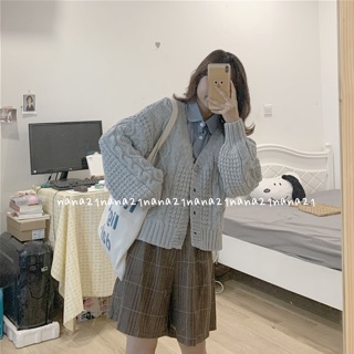 Áo cardigan len vặn thừng