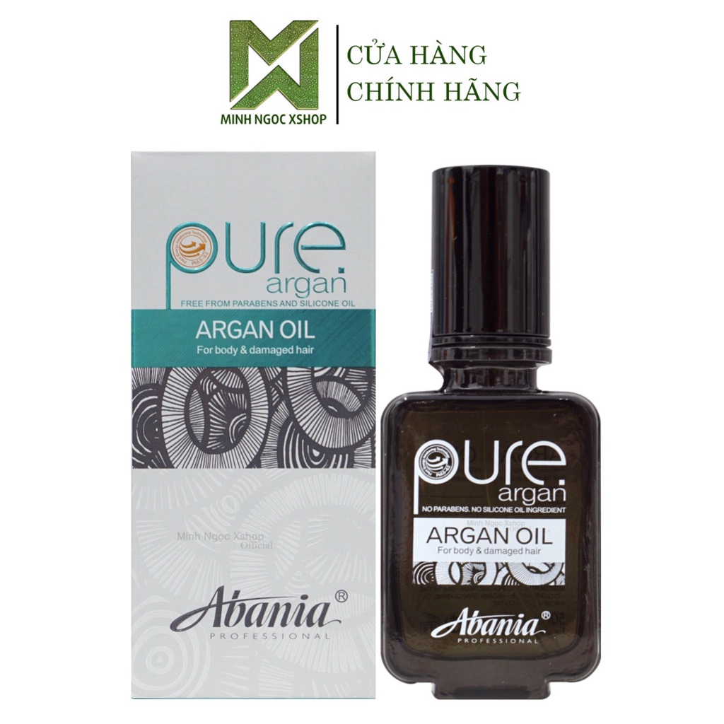 Tinh dầu dưỡng tóc Abania Pure Argan Oil 50ml cho tóc khô sơ siêu mềm mượt