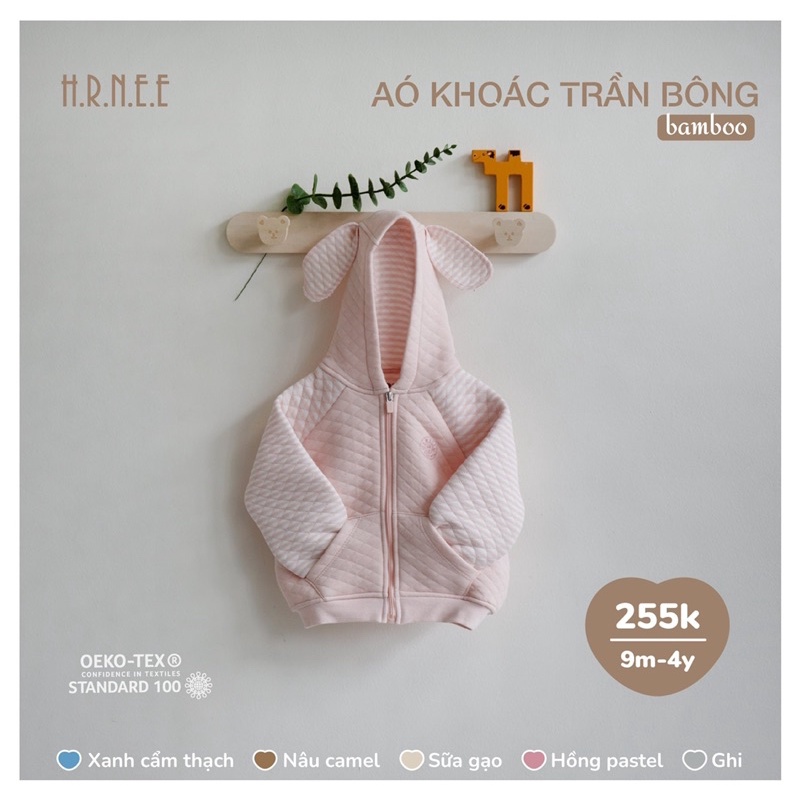 HRNEE - Áo khoác trần bông Hrnee cho bé trai/bé gái