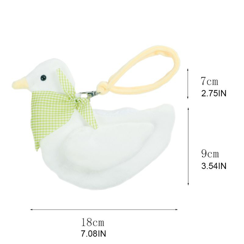 Ví đựng tiền xu thẻ thiết kế kiểu chú vịt con hoạt hình đáng yêu thời trang dành cho nữ