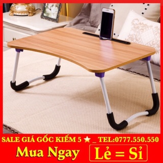 Bàn học đa năng gấp gọn có khay để điện thoại