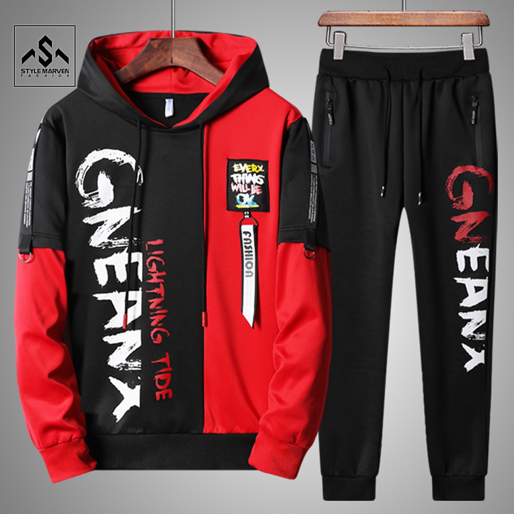 Bộ đồ nỉ thu đông cho nam STYLE MARVEN áo Hoodie GNEANX mix quần Jogger trẻ trung thời trang - SET NAM 9000077