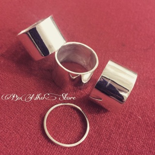Nhẫn bạc bản to cá tính liền hoặc hở(handmade)