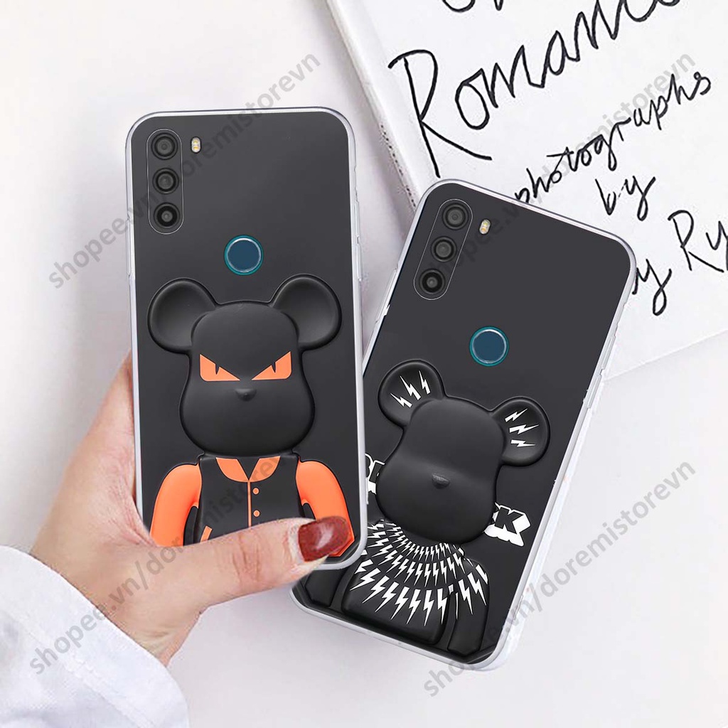 Ốp lưng Vsmart Active 3 hình kaws, kith, bear brick nổi 3D phong cách độc đáo