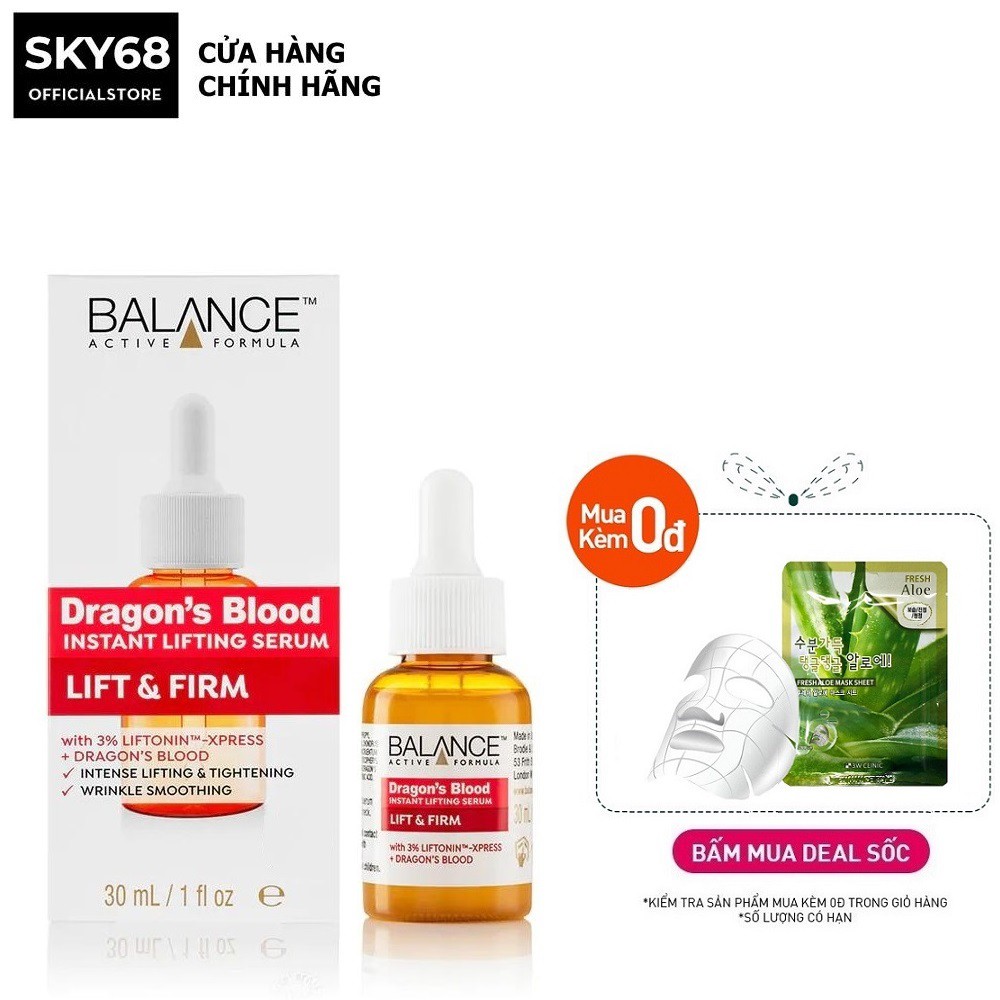 Serum Nâng Cơ,Phục Hồi Da,Ngừa Lão Hóa Tinh Chất Cây Máu Rồng Balance Active Formula Dragon's Blood Instant Lifting 30ml