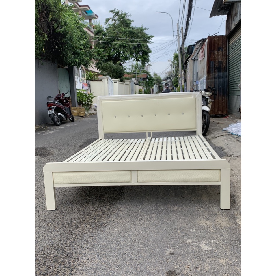 Giường sắt giá rẻ, giường sắt 1m4, lắp ráp dễ dàng, thuận tiện, Shop ATD giao hàng miễn phí