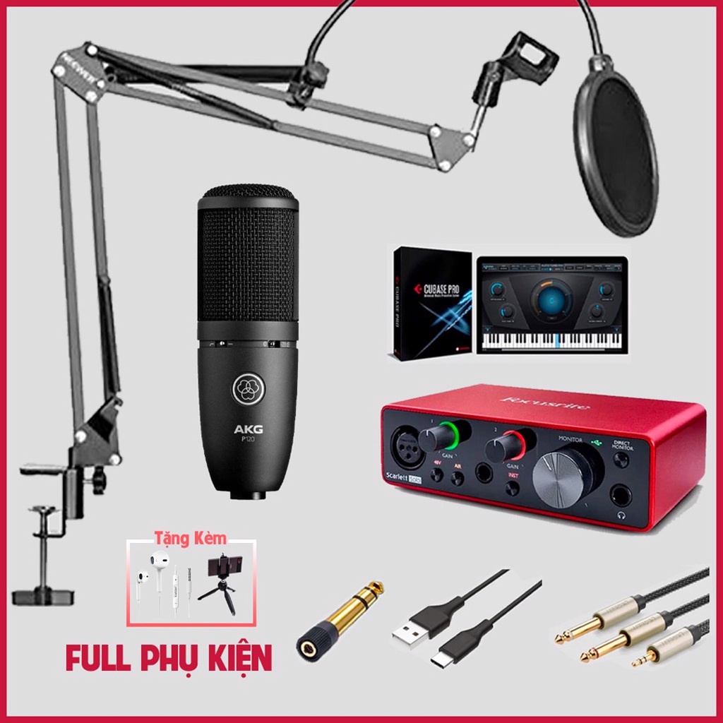 【Chính hãng】COMBO thu âm Focusrite Scarlett Solo (Gen 3) Micro thu âm AKG P120 - BẢO HÀNH 1 đổi 1 trong 12 tháng