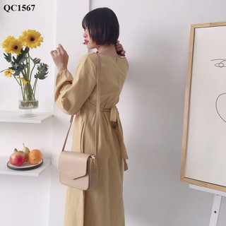 { SO HOTTT } - ĐẦM CỘT NƠ EO TAY DÀI FULL MÀU