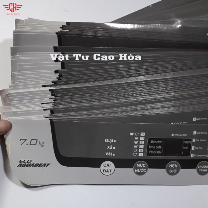Tem phím máy giặt pana 7kg NA-F70B2 tem mặt phím