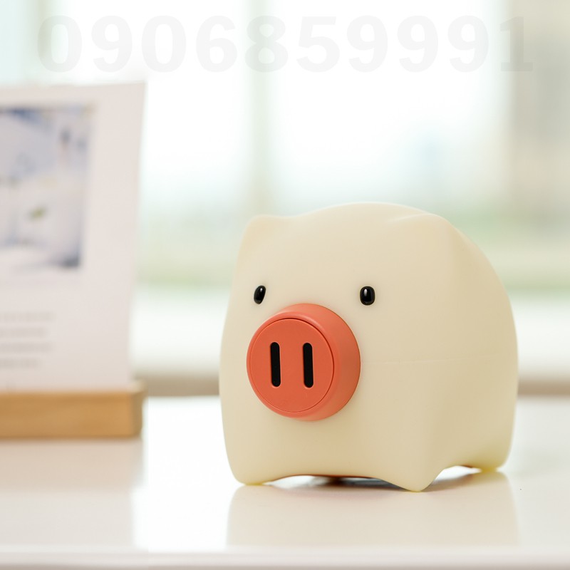Đèn ngủ trang trí,đèn led silicon heo ngố (NL-03)