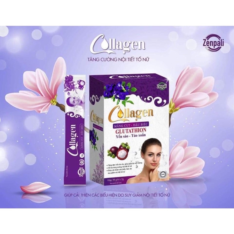 Collagen Măng cụt đậu biếc hộp 30 gói